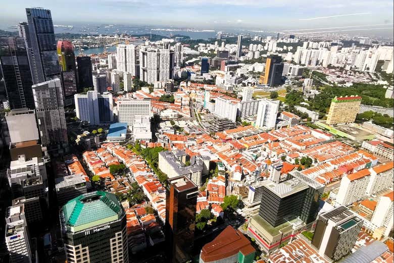 Aerial view from Sky Garden in CapitaSpring